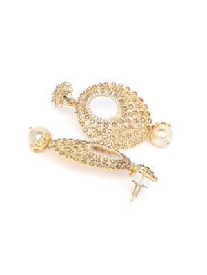 gold brass drop earring - 16780301 - Standard Image - 3