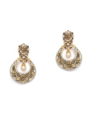 gold brass chandballi earring - 16780304 - Standard Image - 2