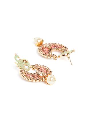 gold metal chandballi earring - 16780349 - Standard Image - 2