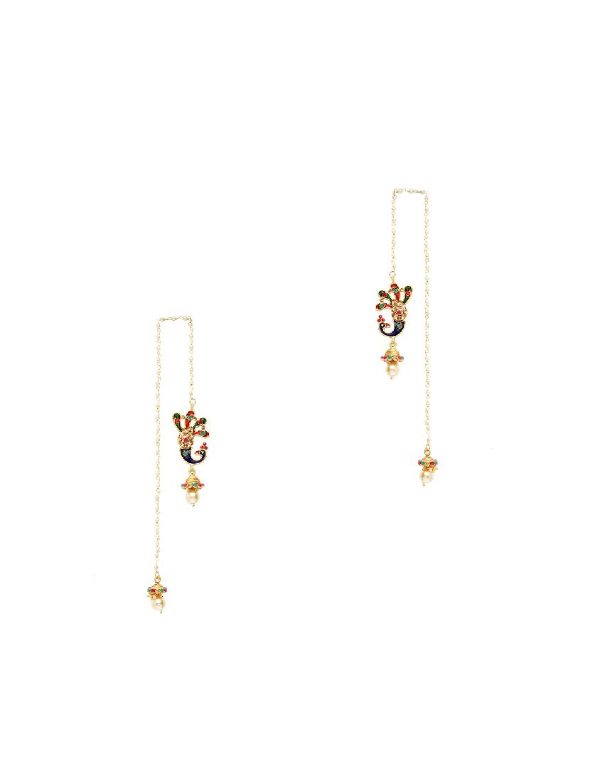 multi colored metal drop earring - 16780366 - Zoom Image - 1