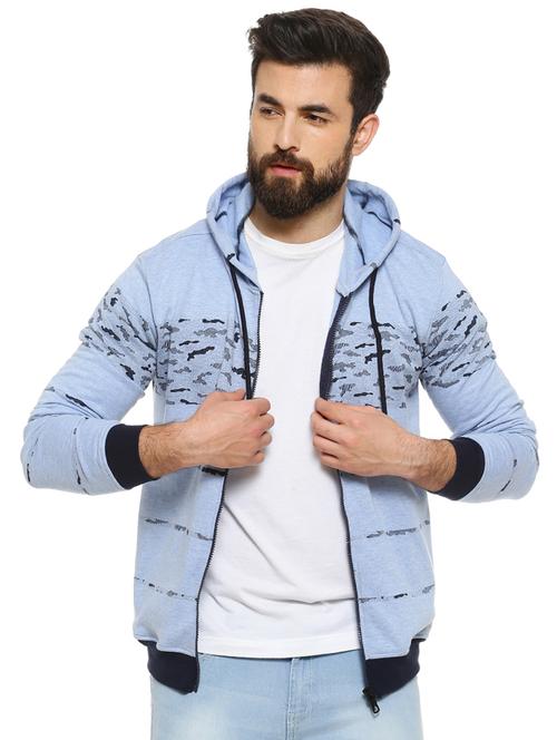blue printed sweatshirt - 16780417 - Standard Image - 1