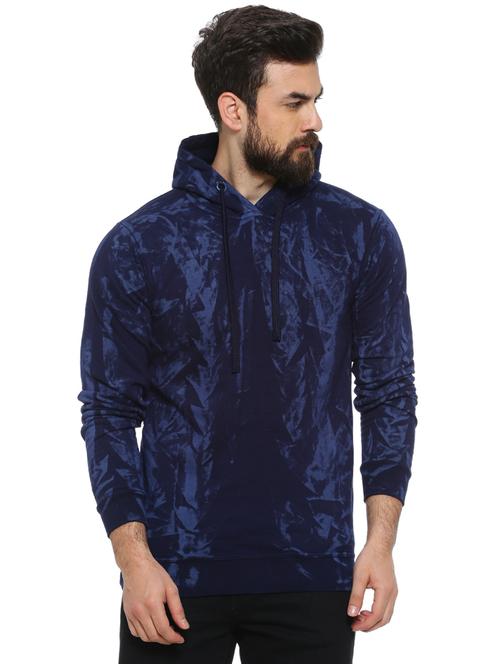 navy blue printed sweatshirt - 16780425 - Standard Image - 1