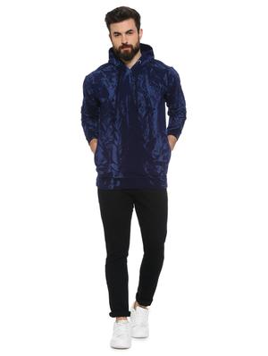 navy blue printed sweatshirt - 16780425 - Standard Image - 4