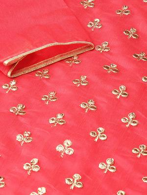 embroidered unstitched palazzo suit set - 16781095 - Standard Image - 4
