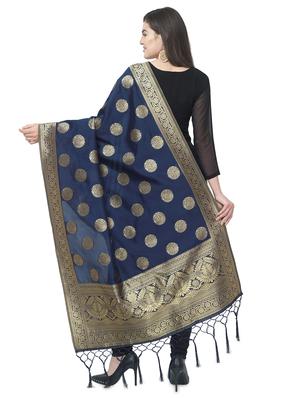self design banarasi dupatta - 16781199 - Standard Image - 3