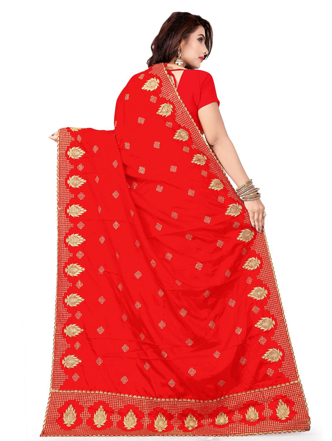 ethnic motif embroidered saree with blouse - 16781204 - Zoom Image - 2