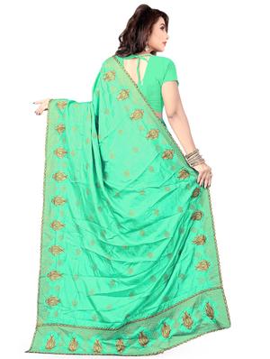 ethnic motif embroidered saree with blouse - 16781206 - Standard Image - 2