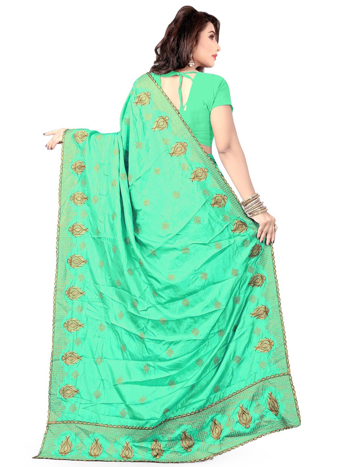ethnic motif embroidered saree with blouse - 16781206 - Zoom Image - 2