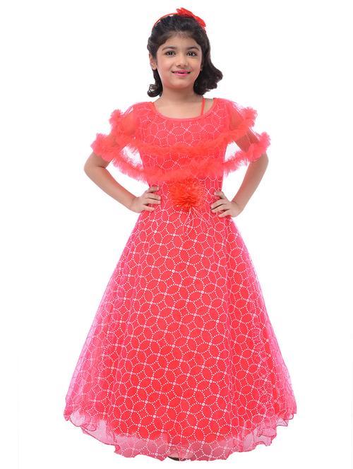 red net party gown - 16781486 - Standard Image - 1