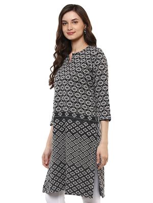 floral straight kurta - 16781910 - Standard Image - 2