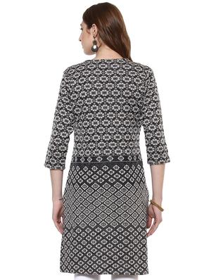 floral print straight kurta - 16781928 - Standard Image - 3