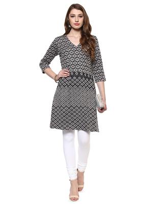 floral print straight kurta - 16781928 - Standard Image - 4