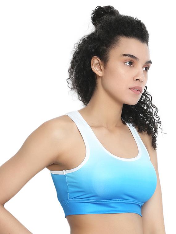 styled back solid sports bra - 16781998 - Zoom Image - 1