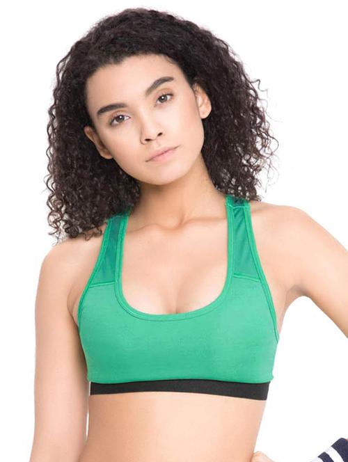 racer back solid sports bra - 16782002 - Standard Image - 1