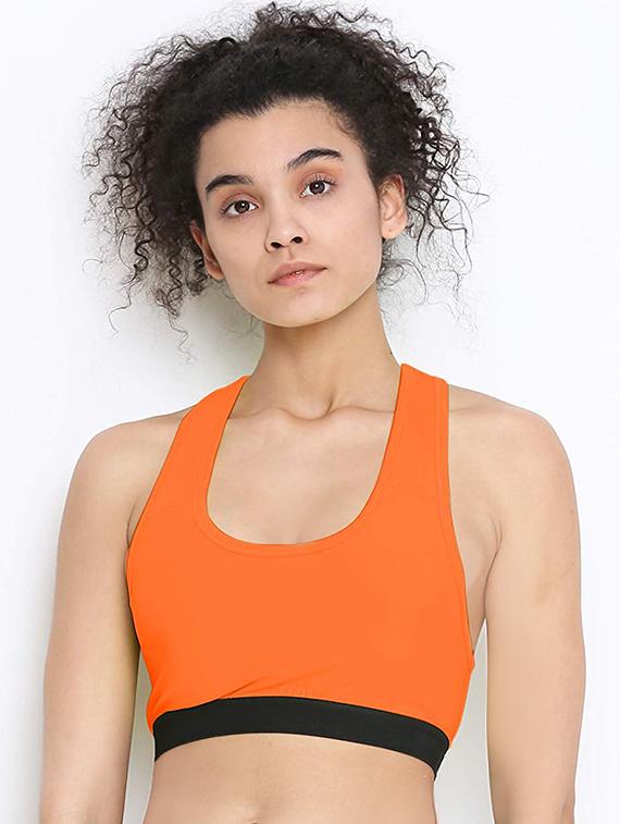 racer back solid sports bra - 16782003 - Zoom Image - 1