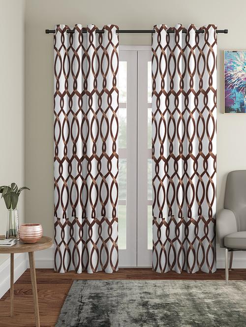 polyester plain printed door curtains - 16782182 - Standard Image - 1