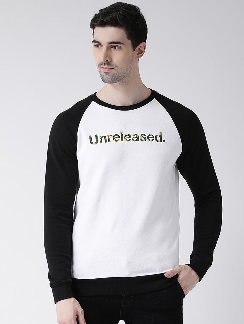 white chest printed raglan sweatshirt - 16782461 - Zoom Image - 1
