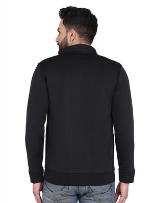 black solid casual jacket - 16782863 - Standard Image - 3