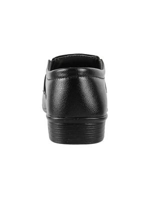 black leather slip ons - 16783040 - Standard Image - 3