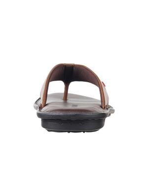 tan leather toe separator slippers - 16783049 - Standard Image - 3