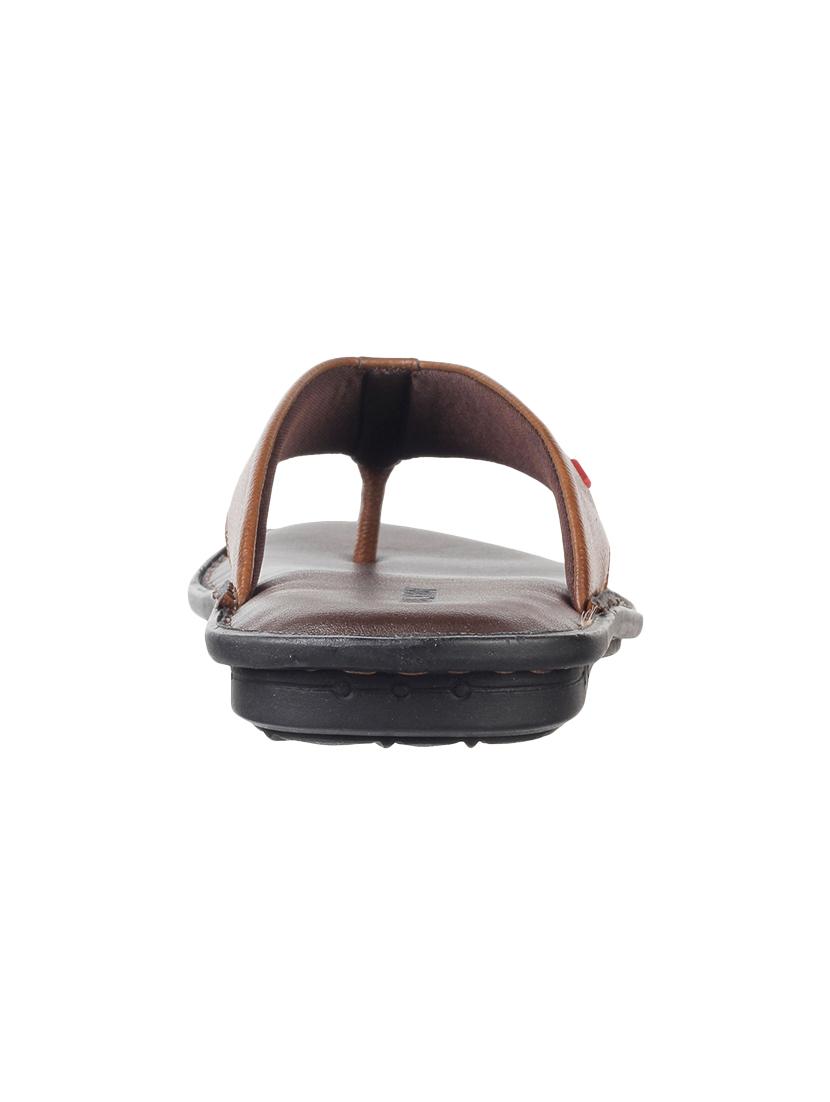 tan leather toe separator slippers - 16783049 - Zoom Image - 3