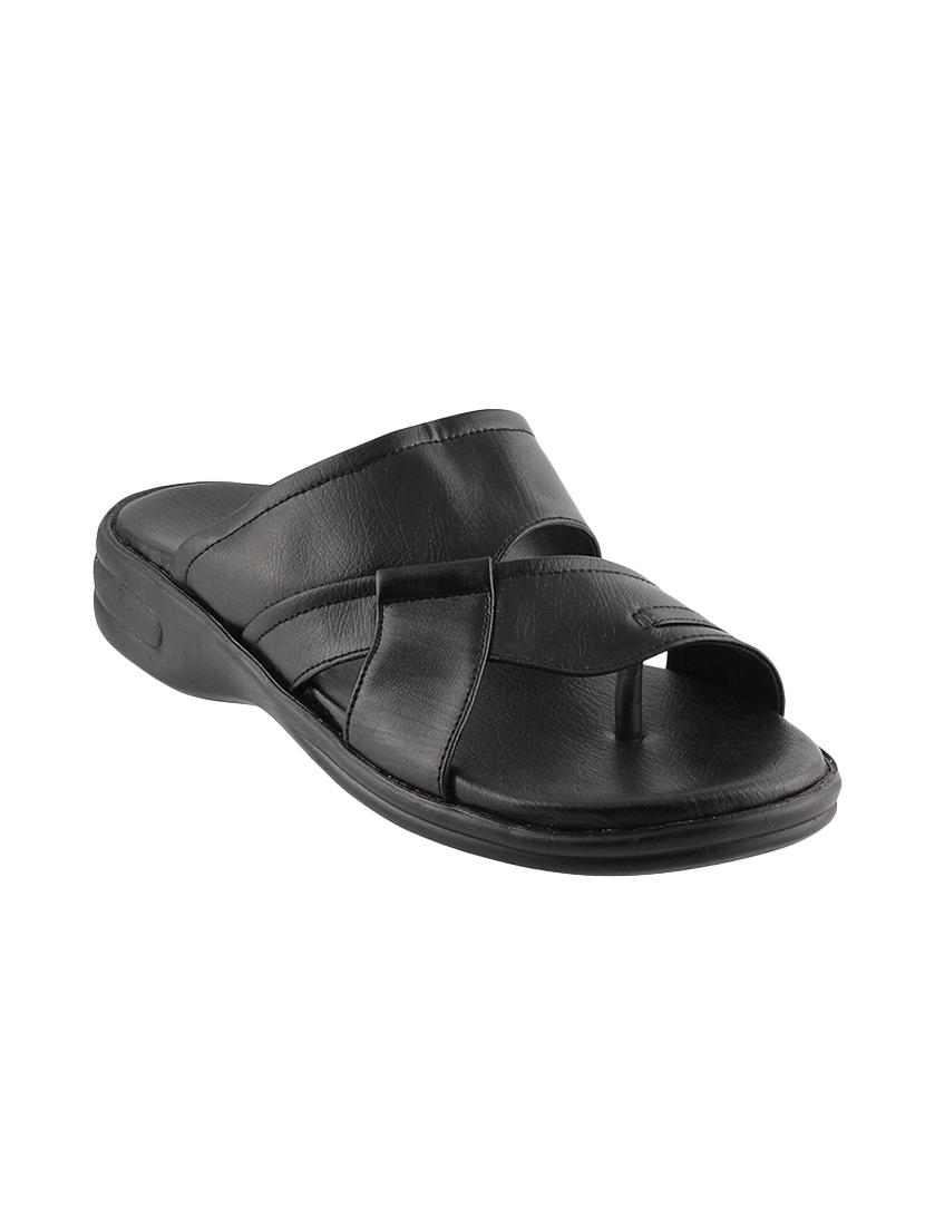 black leather slip on slippers - 16783067 - Zoom Image - 1