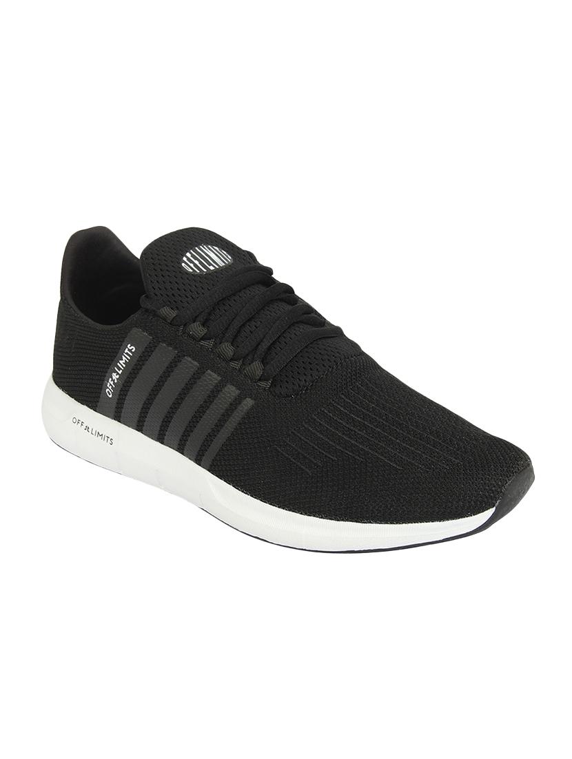 black fabric lace up sport shoes - 16783350 - Zoom Image - 1