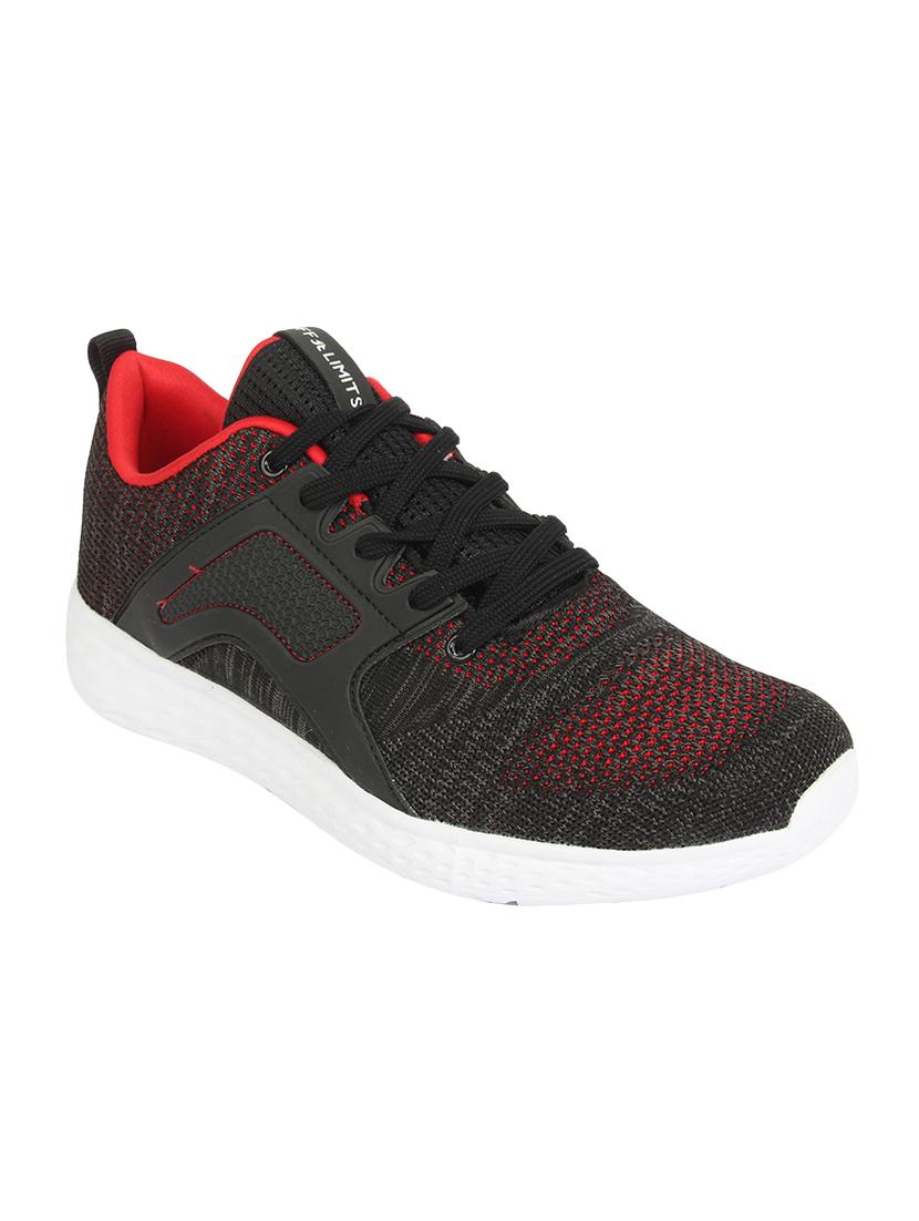 black fabric lace up sport shoes - 16783356 - Zoom Image - 1