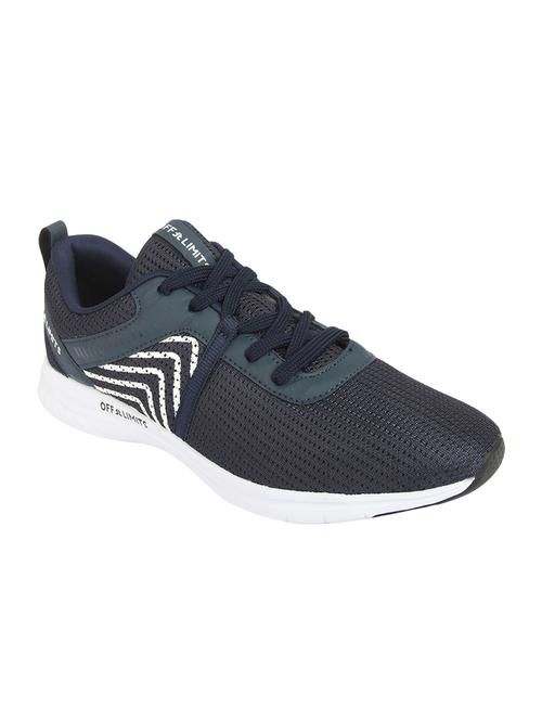 navy mesh lace up sport shoes - 16783362 - Standard Image - 1