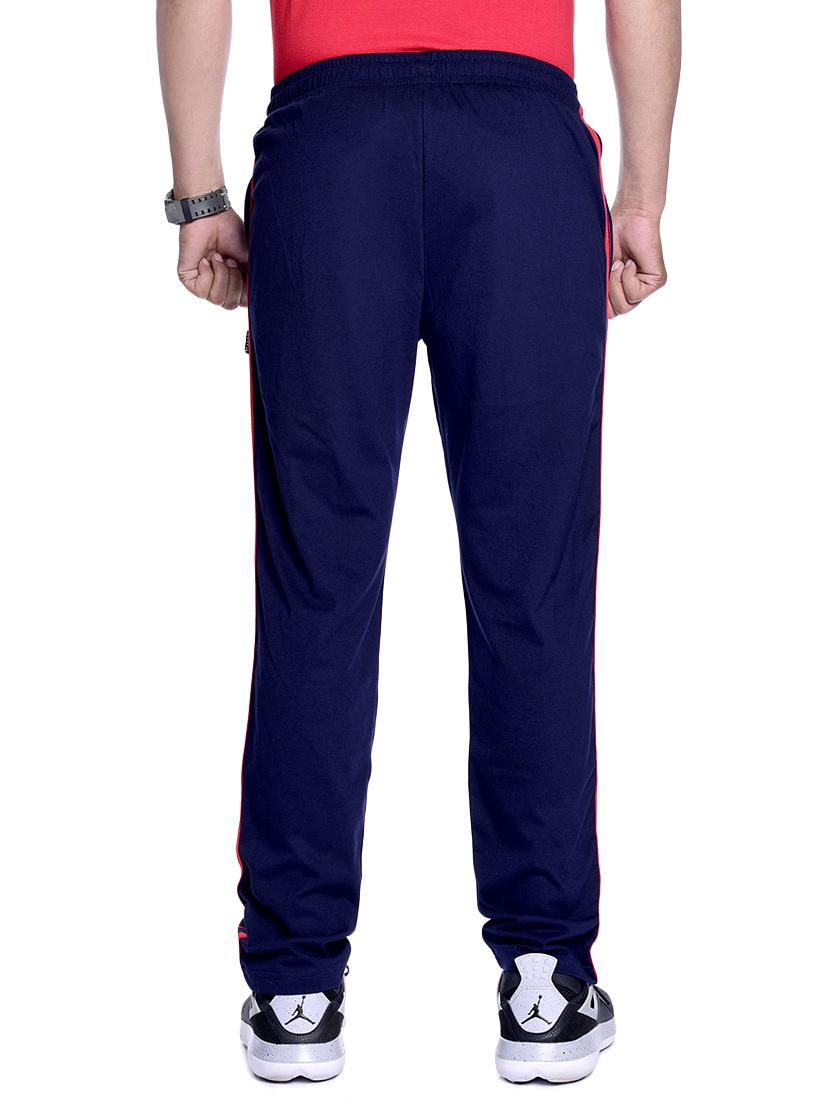 navy blue side striped full length track pant - 16783437 - Zoom Image - 3