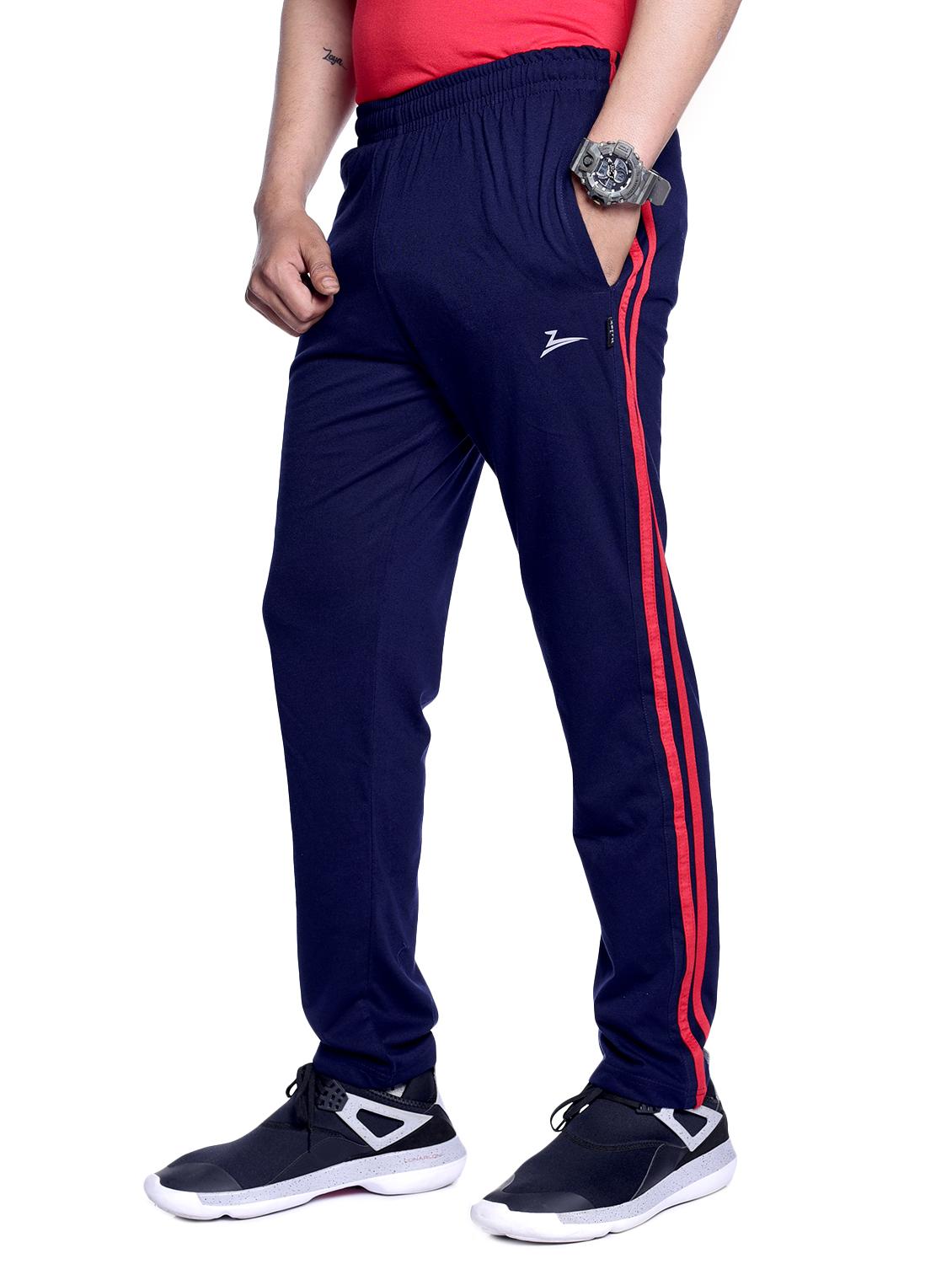 navy blue side striped full length track pant - 16783440 - Zoom Image - 2