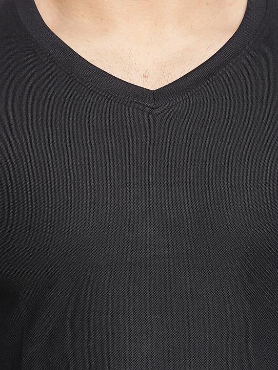 black solid t-shirt - 16783531 - Zoom Image - 4
