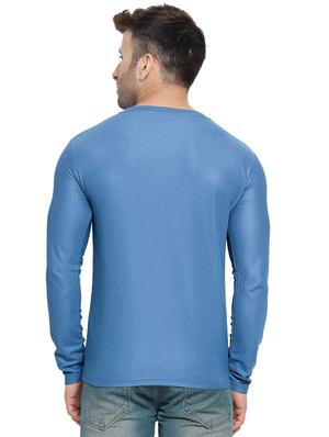 blue solid t-shirt - 16783534 - Standard Image - 3
