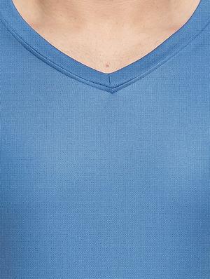 blue solid t-shirt - 16783534 - Standard Image - 4