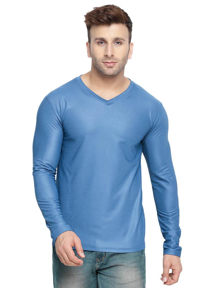blue solid t-shirt - 16783534 - Zoom Image - 1