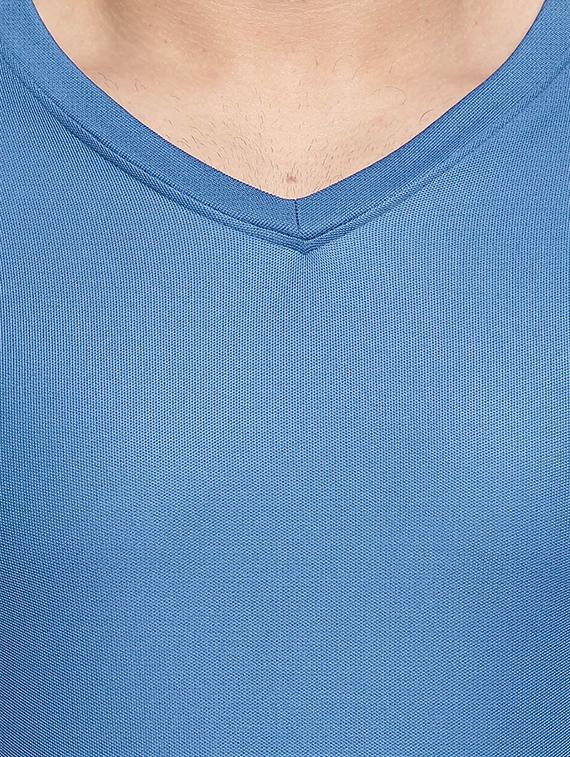 blue solid t-shirt - 16783534 - Zoom Image - 4