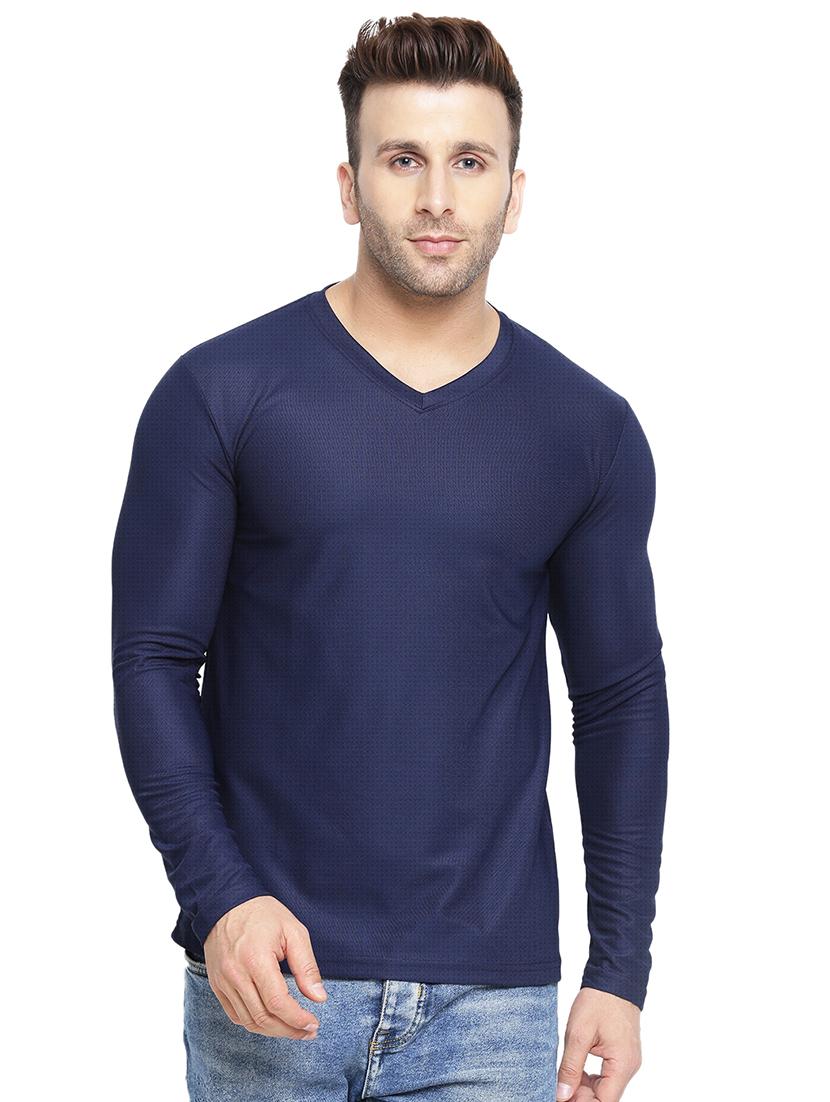 navy blue solid t-shirt - 16783538 - Zoom Image - 1