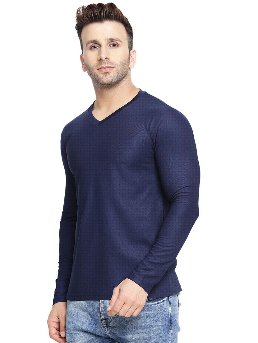navy blue solid t-shirt - 16783538 - Zoom Image - 2