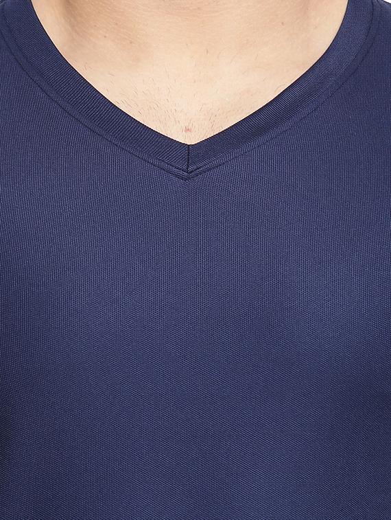 navy blue solid t-shirt - 16783538 - Zoom Image - 4