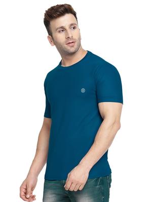 blue solid t-shirt - 16784250 - Standard Image - 2