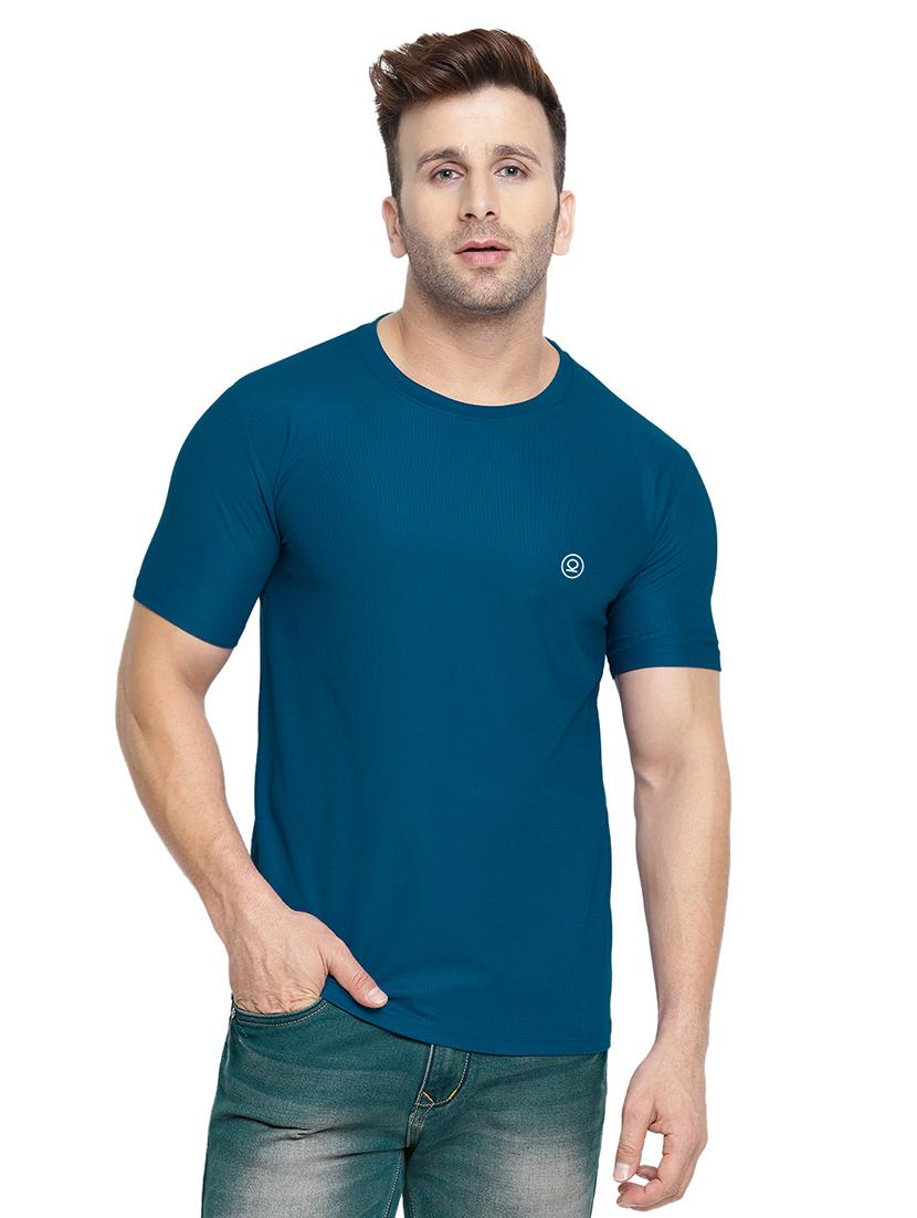 blue solid t-shirt - 16784250 - Zoom Image - 1