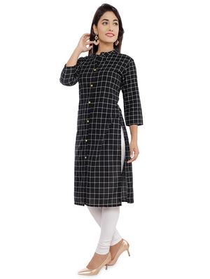 checkered straight kurta - 16784348 - Standard Image - 2