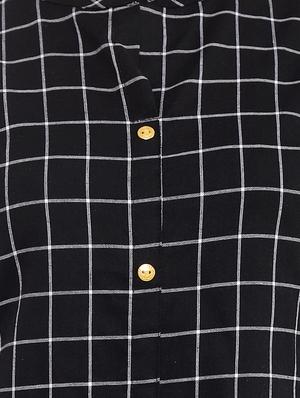 checkered straight kurta - 16784348 - Standard Image - 4