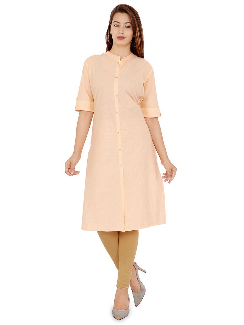 solid straight kurta - 16784353 - Zoom Image - 1