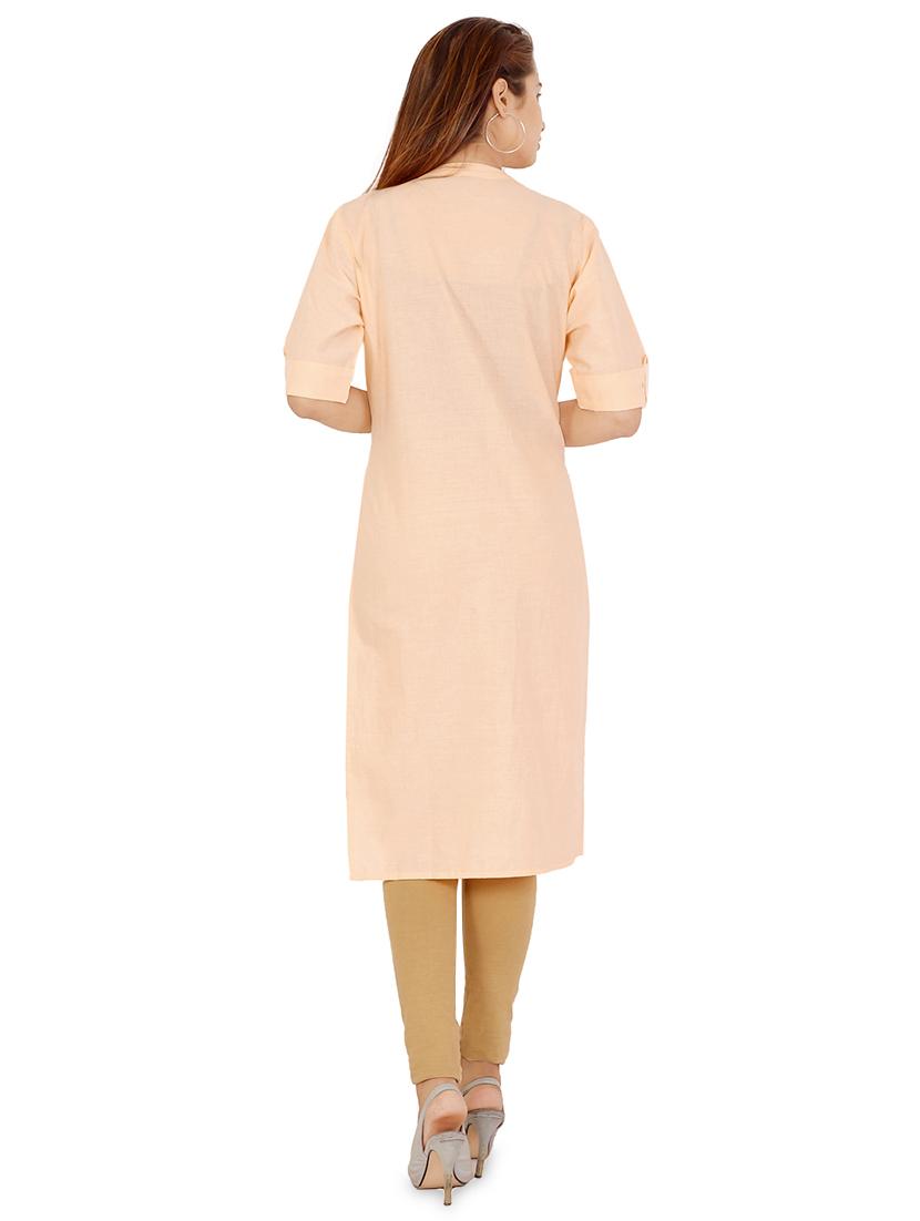 solid straight kurta - 16784353 - Zoom Image - 3