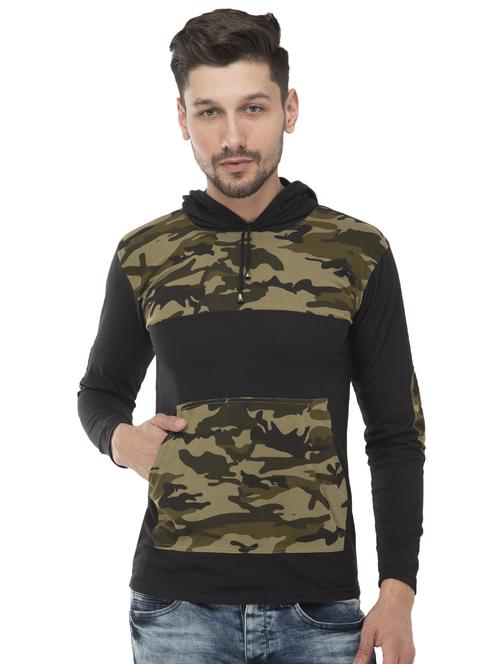 black camouflage printed t-shirt - 16784418 - Standard Image - 1