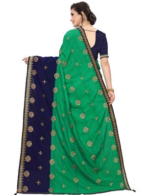 self design embroidered saree with blouse - 16784528 - Standard Image - 2