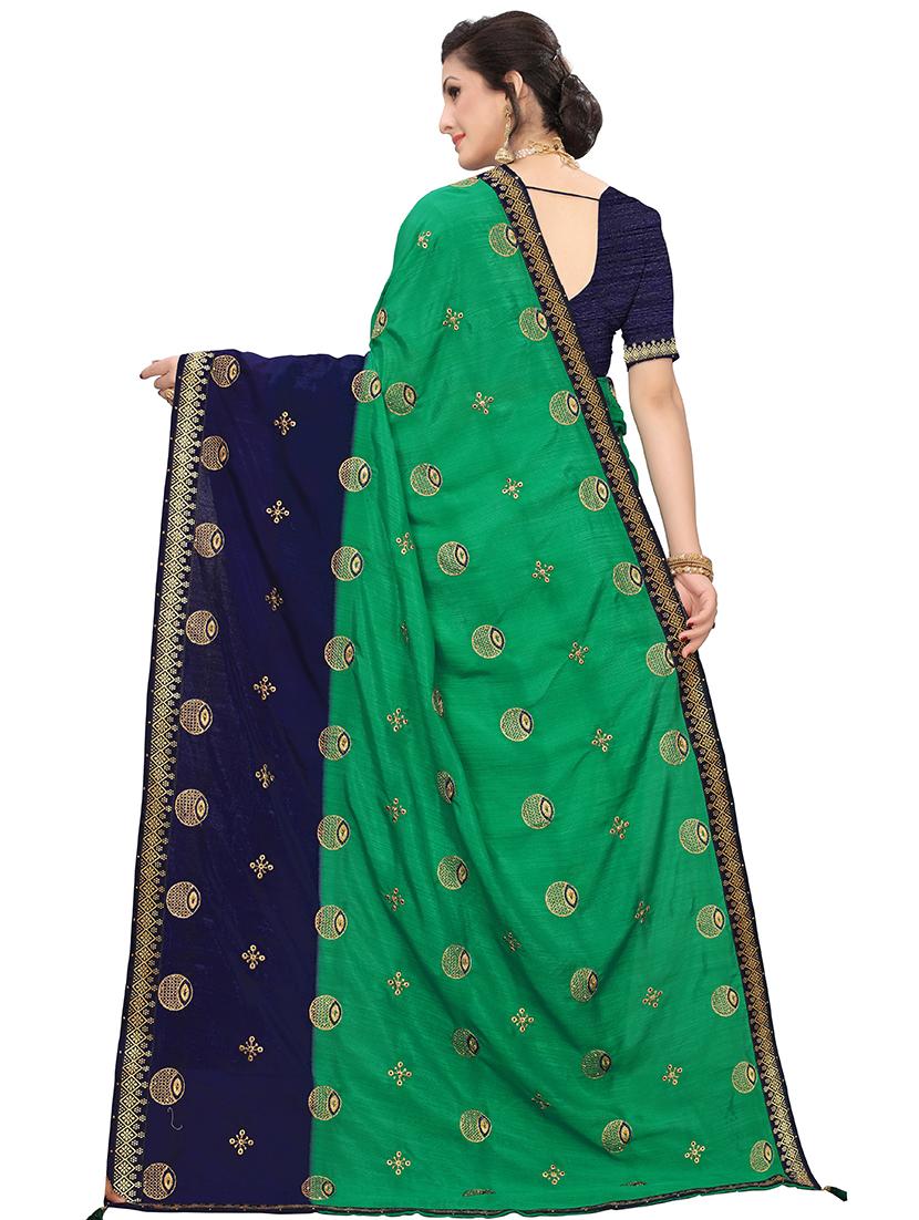 self design embroidered saree with blouse - 16784528 - Zoom Image - 2