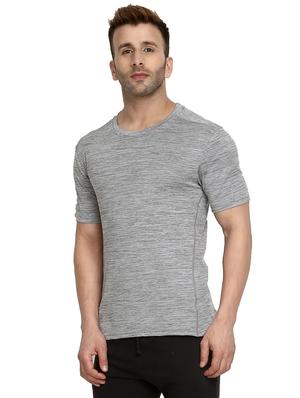 grey solid t-shirt - 16784602 - Standard Image - 2