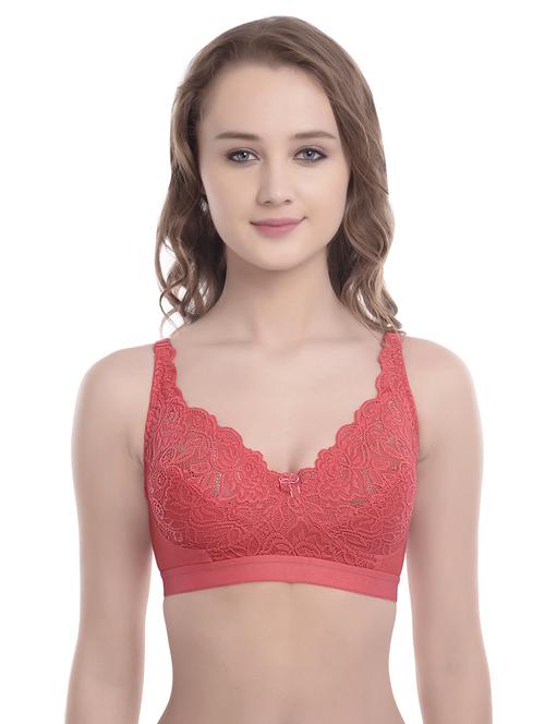 bow patch laced t-shirt bra - 16784758 - Standard Image - 1
